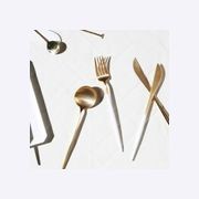 Goa White & Matt Gold 58 Piece Cutlery Set gallery detail image