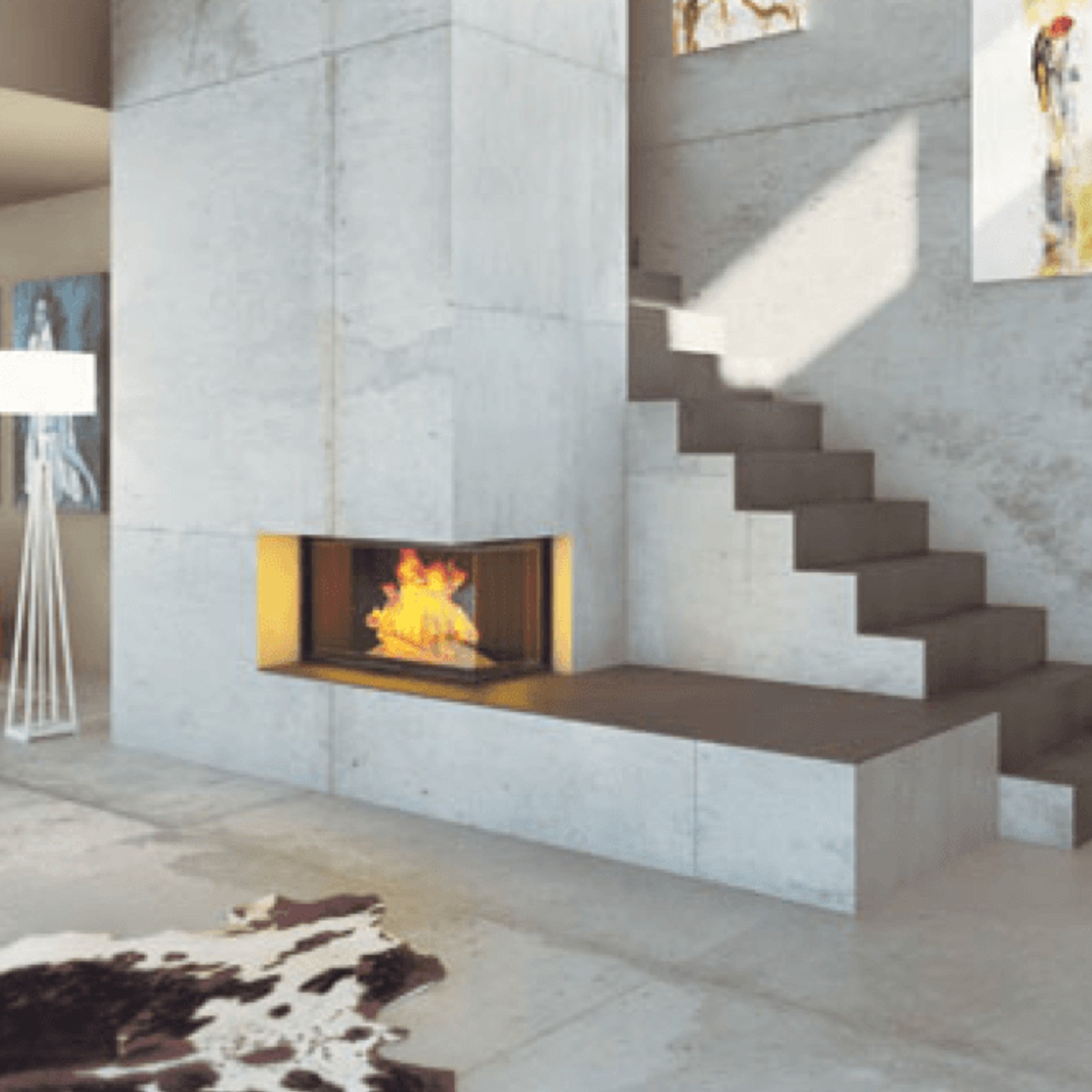 Cheminee Chazelles D100VAD Designer Wood Fireplace gallery detail image