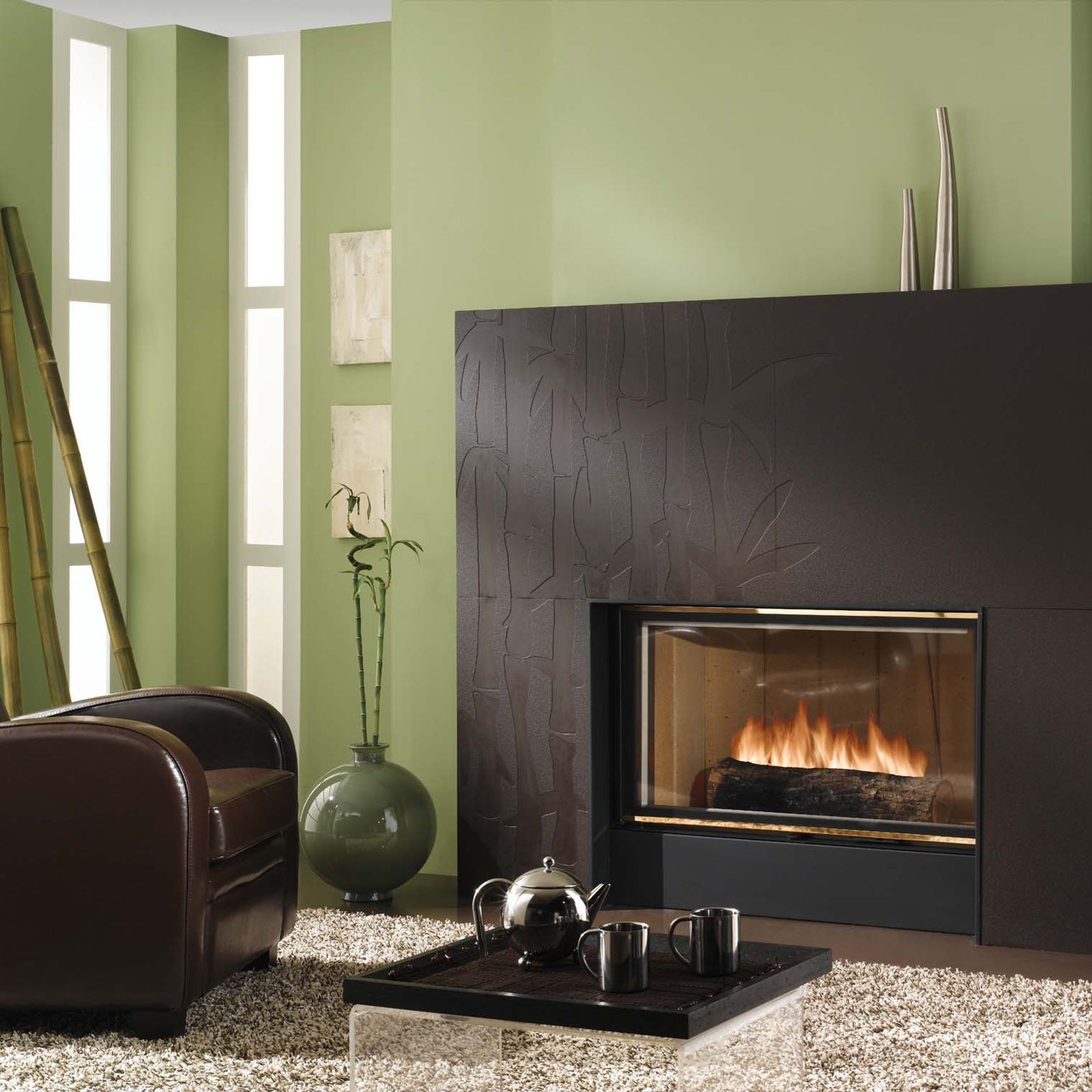 Cheminee Chazelles Designer D1200 Wood Fireplace gallery detail image
