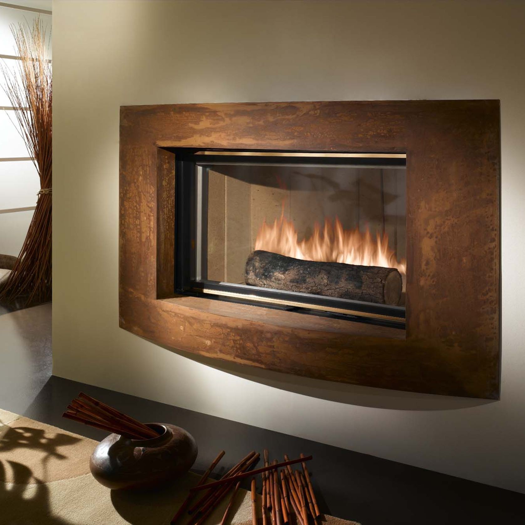 Cheminee Chazelles Designer D1350 Wood Fireplace gallery detail image