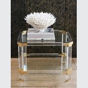 Italian Brass And Glass Side Table C.1970's gallery detail image