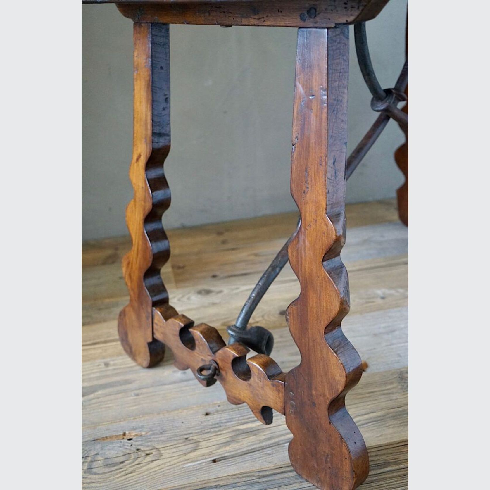 Italian Walnut Trestle Table gallery detail image