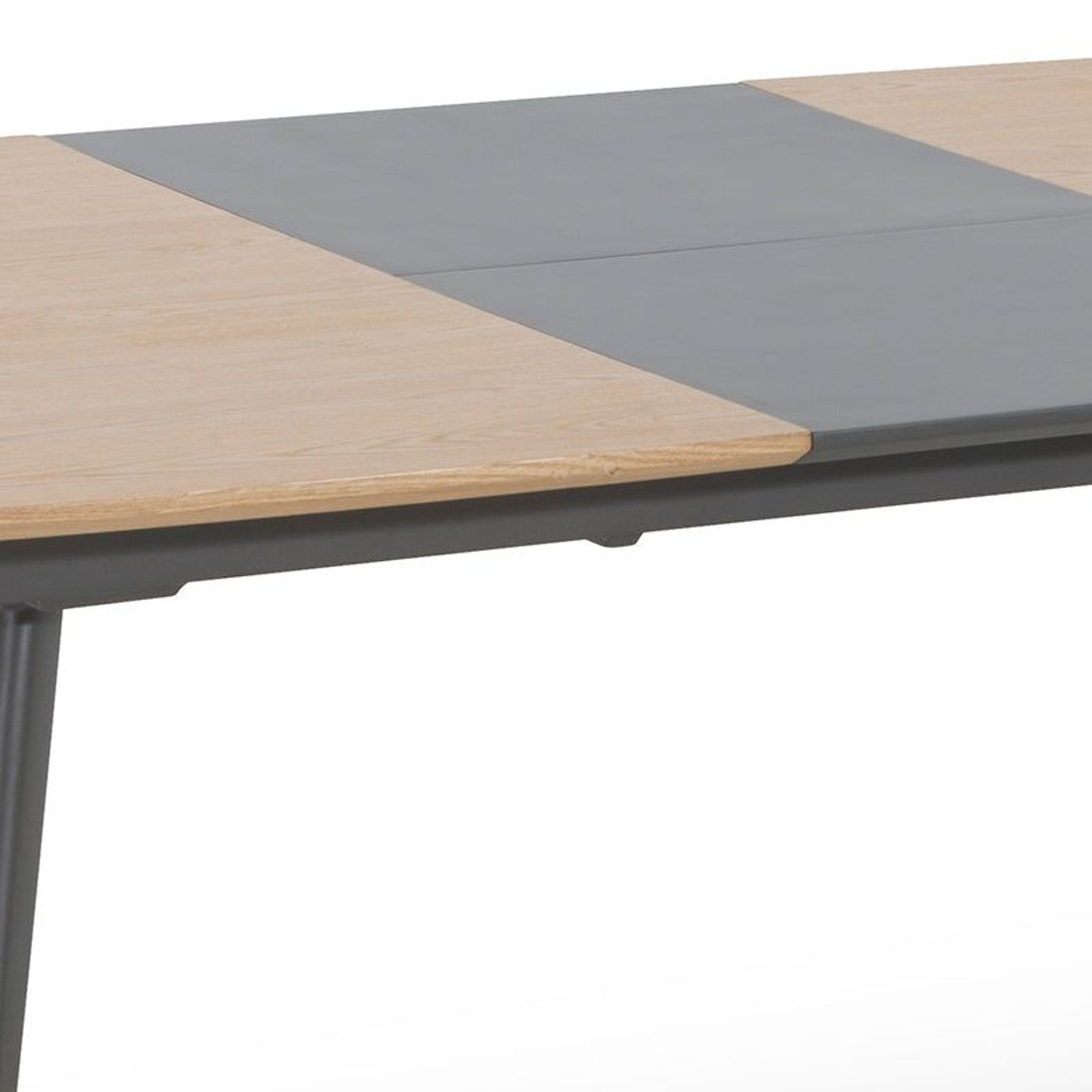 DALARY Extendable Dining Table 180/230cm Natural/Grey gallery detail image