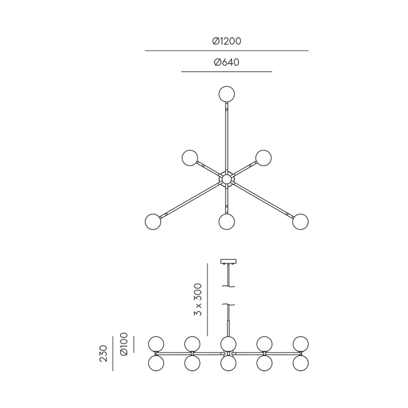 Dalt 6lt Pendant Light gallery detail image