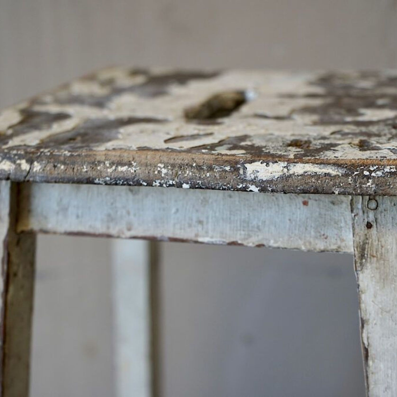 French Rustic Painted Stool gallery detail image