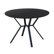TANI Round Dining Table 110cm - Black gallery detail image