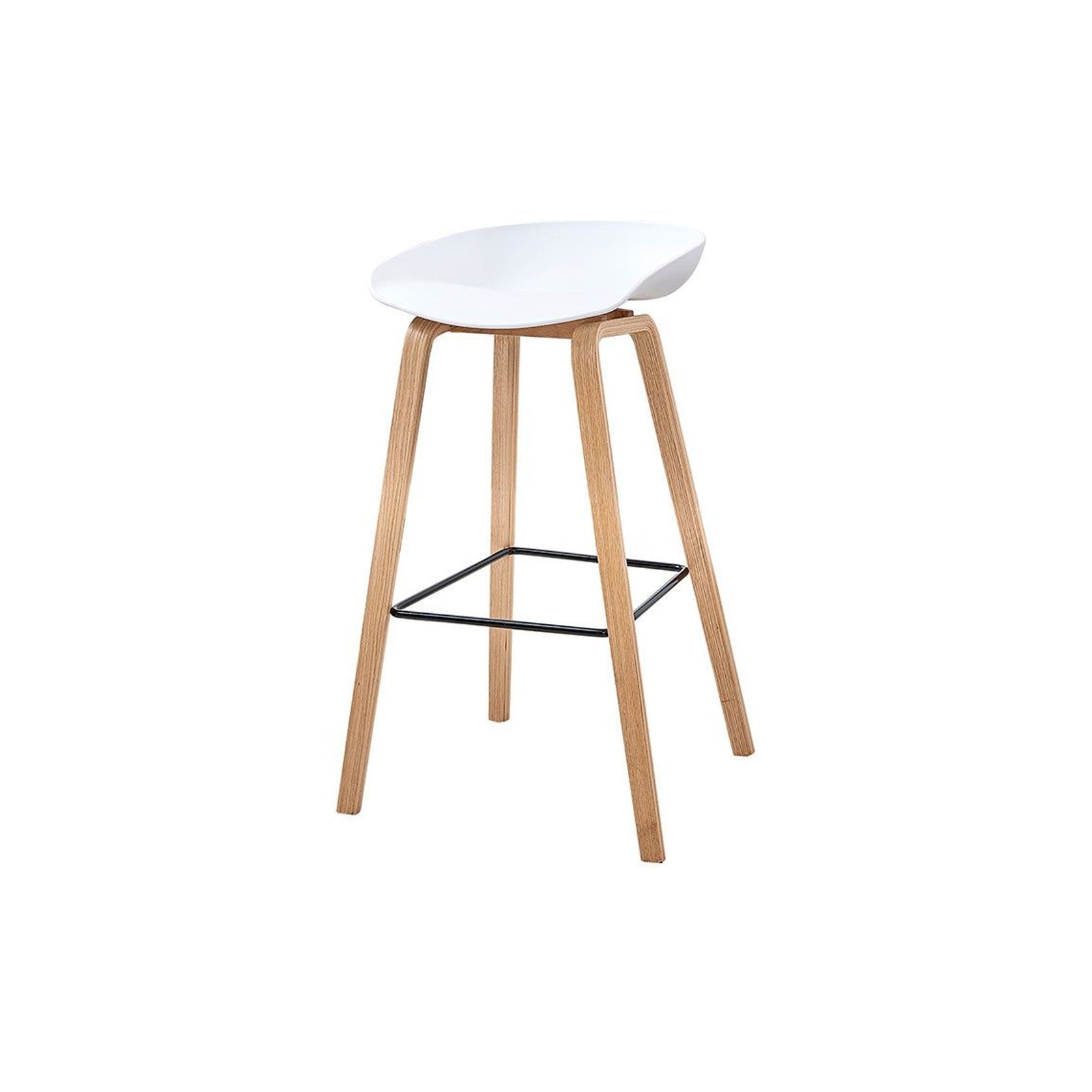 NORTE Bar Stool - Natural & White gallery detail image