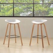 NORTE Bar Stool - Natural & White gallery detail image