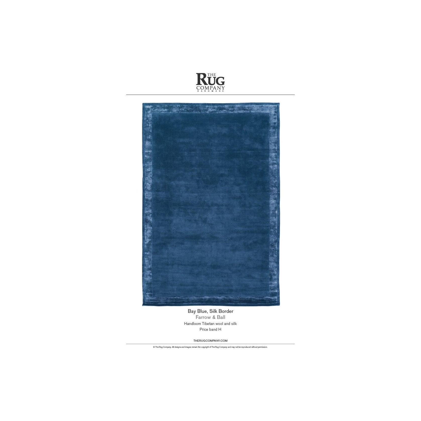 The Rug Company | Bay Blue Silk by Farrow and Ball gallery detail image