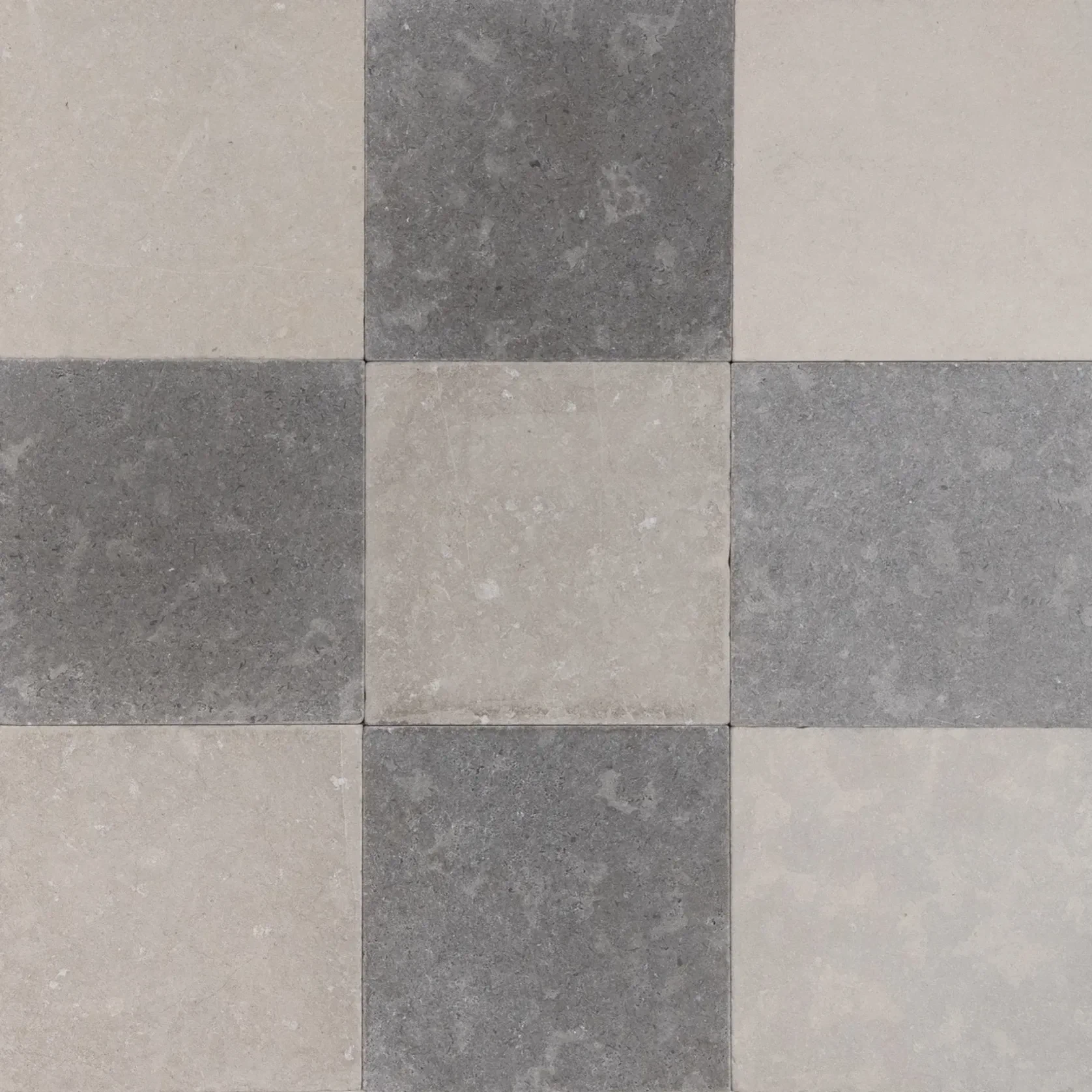 Deux Limestone Checkerboard Tiles gallery detail image