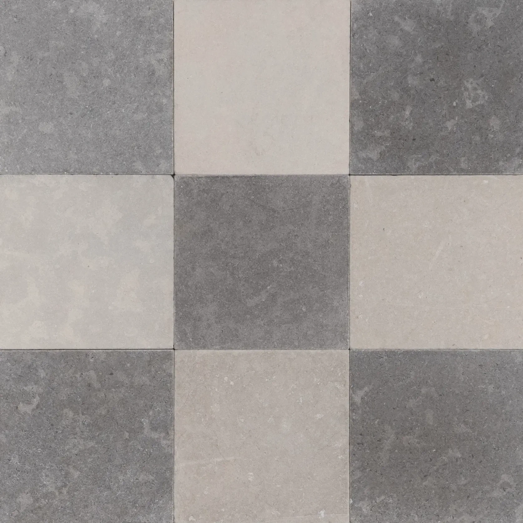 Deux Limestone Checkerboard Tiles gallery detail image