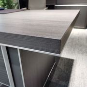 MATEES Executive Desk Reversible 2.4M - Grey/ Brown gallery detail image