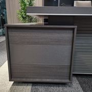 MATEES Executive Desk Reversible 2.4M - Grey/ Brown gallery detail image