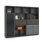 MATEES Display Unit 2.4M - Grey/ Brown gallery detail image