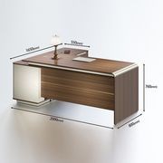 ANDERSON Executive Desk 2.0M Reversible - Australian Gold Oak gallery detail image