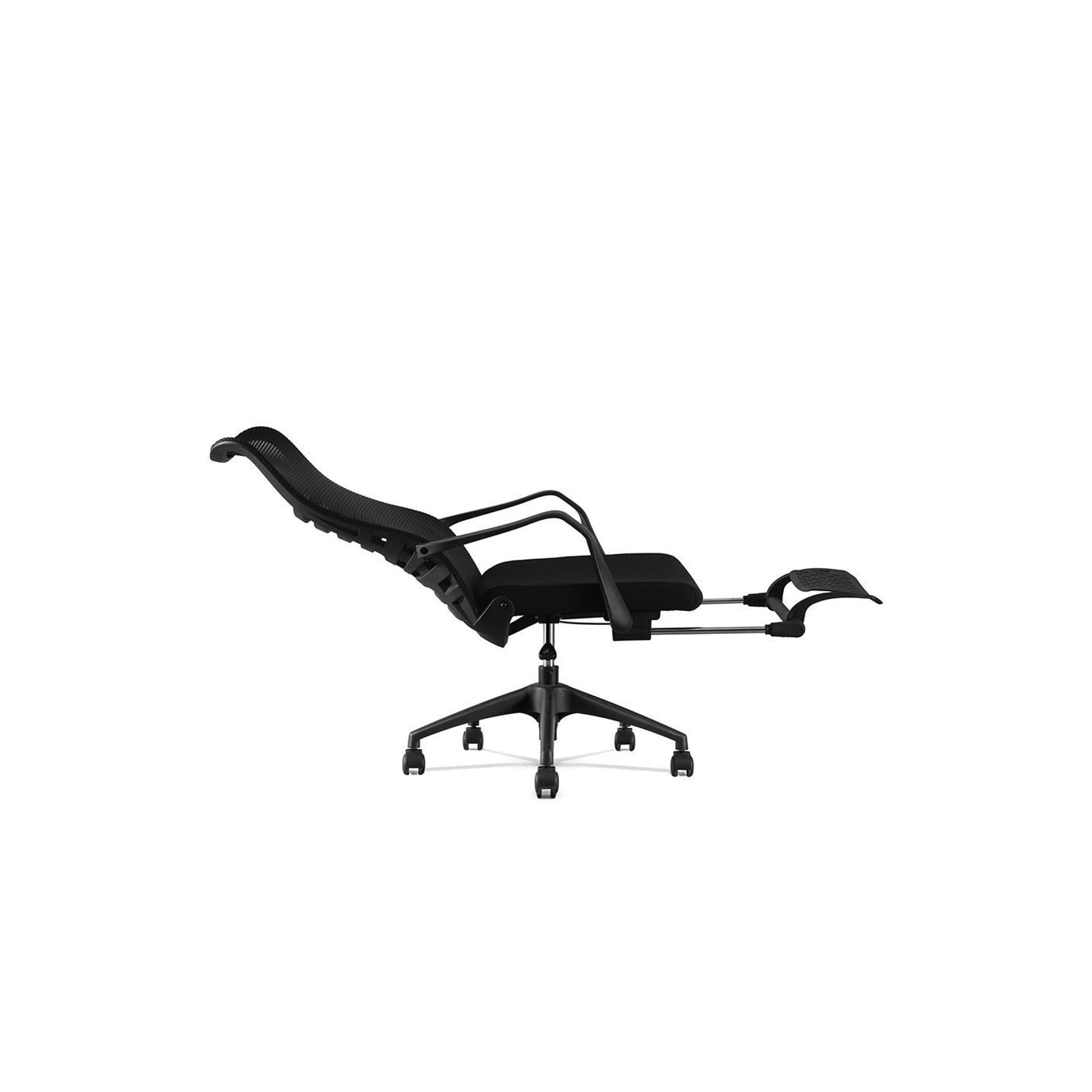 STEN High Back Office Chair with Retractable Footrest - Black gallery detail image