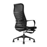 STEN High Back Office Chair with Retractable Footrest - Black gallery detail image