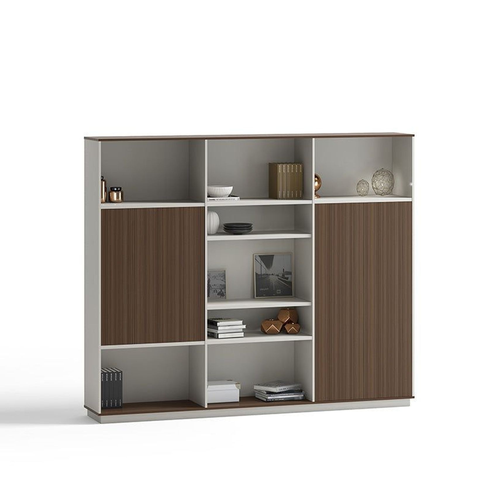 ANDERS Display Unit 240cm - Australian Gold Oak & Beige gallery detail image