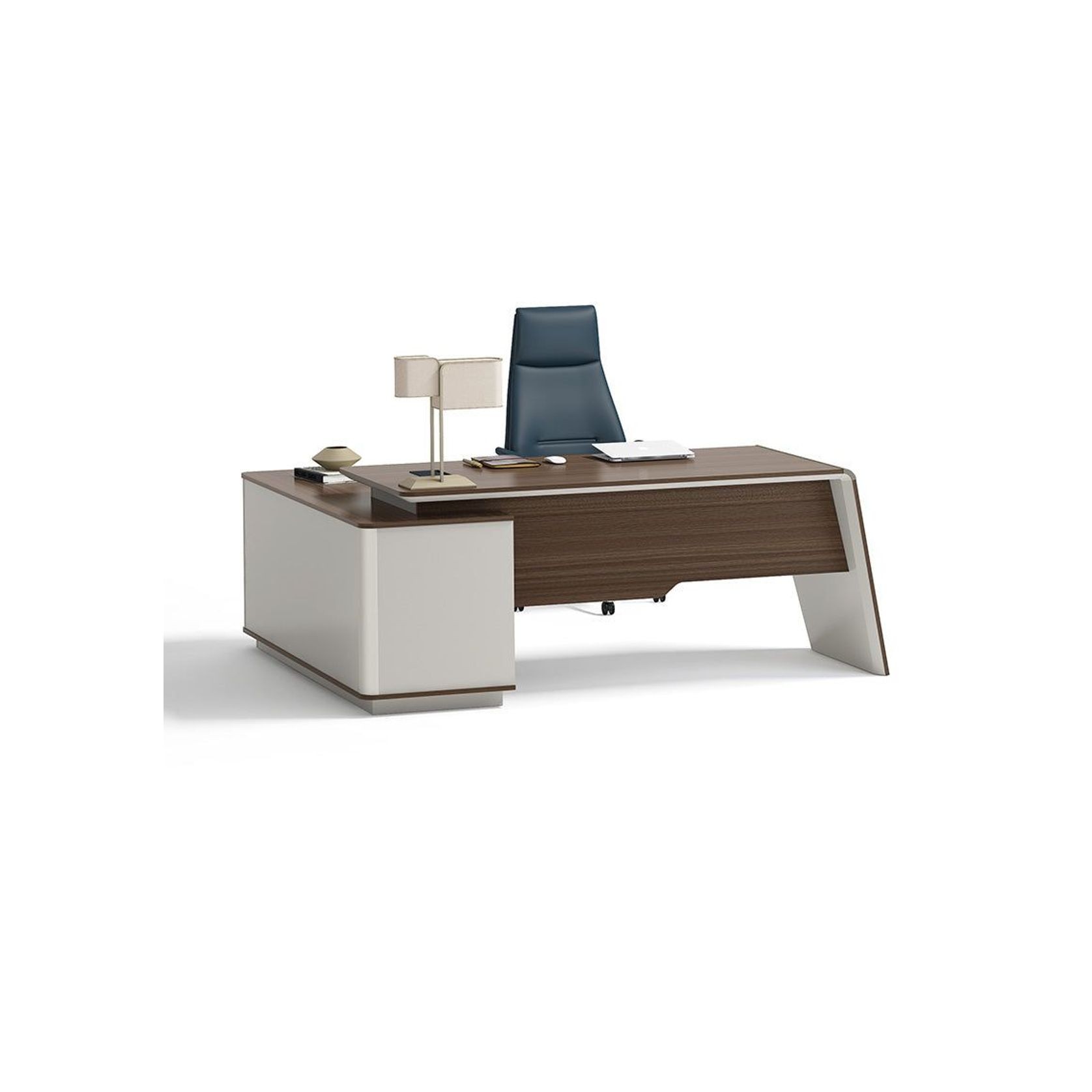 ANDERS Executive Desk Reversible Return 2.0M - Australian Gold Oak/ Beige gallery detail image