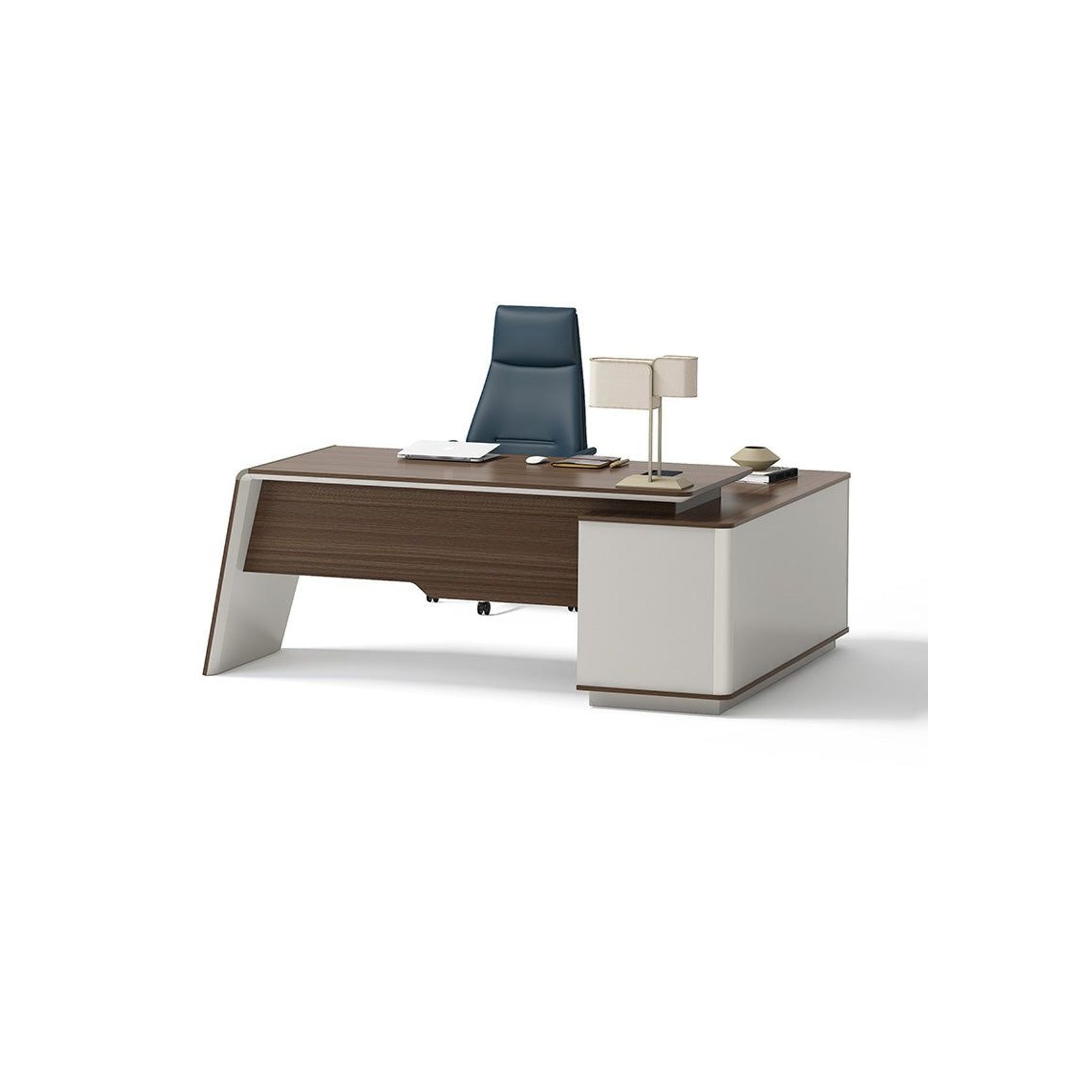 ANDERS Executive Desk Reversible Return 2.0M - Australian Gold Oak/ Beige gallery detail image
