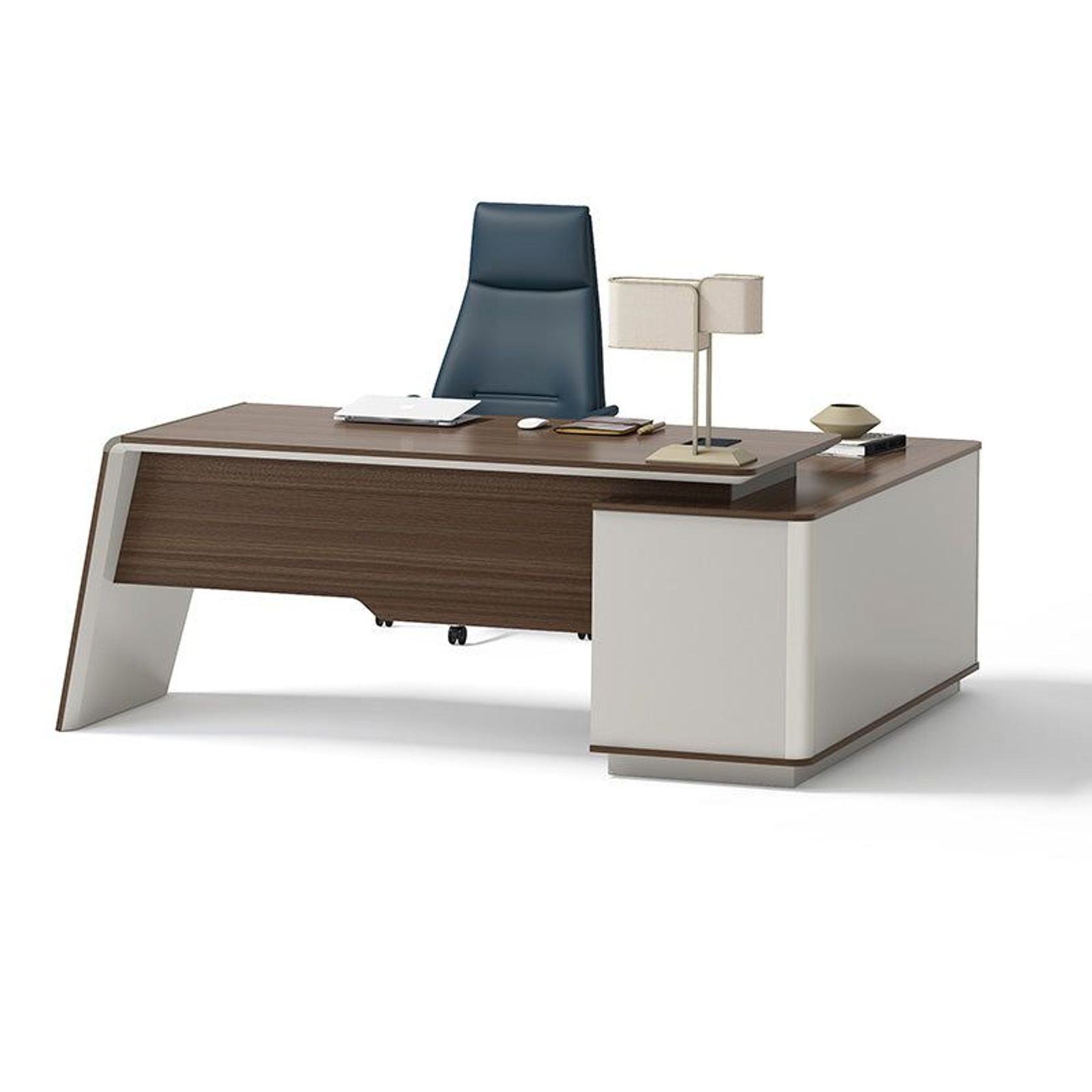 ANDERS Executive Desk Reversible Return 2.0M - Australian Gold Oak/ Beige gallery detail image