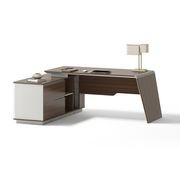 ANDERS Executive Desk Reversible Return 2.0M - Australian Gold Oak/ Beige gallery detail image