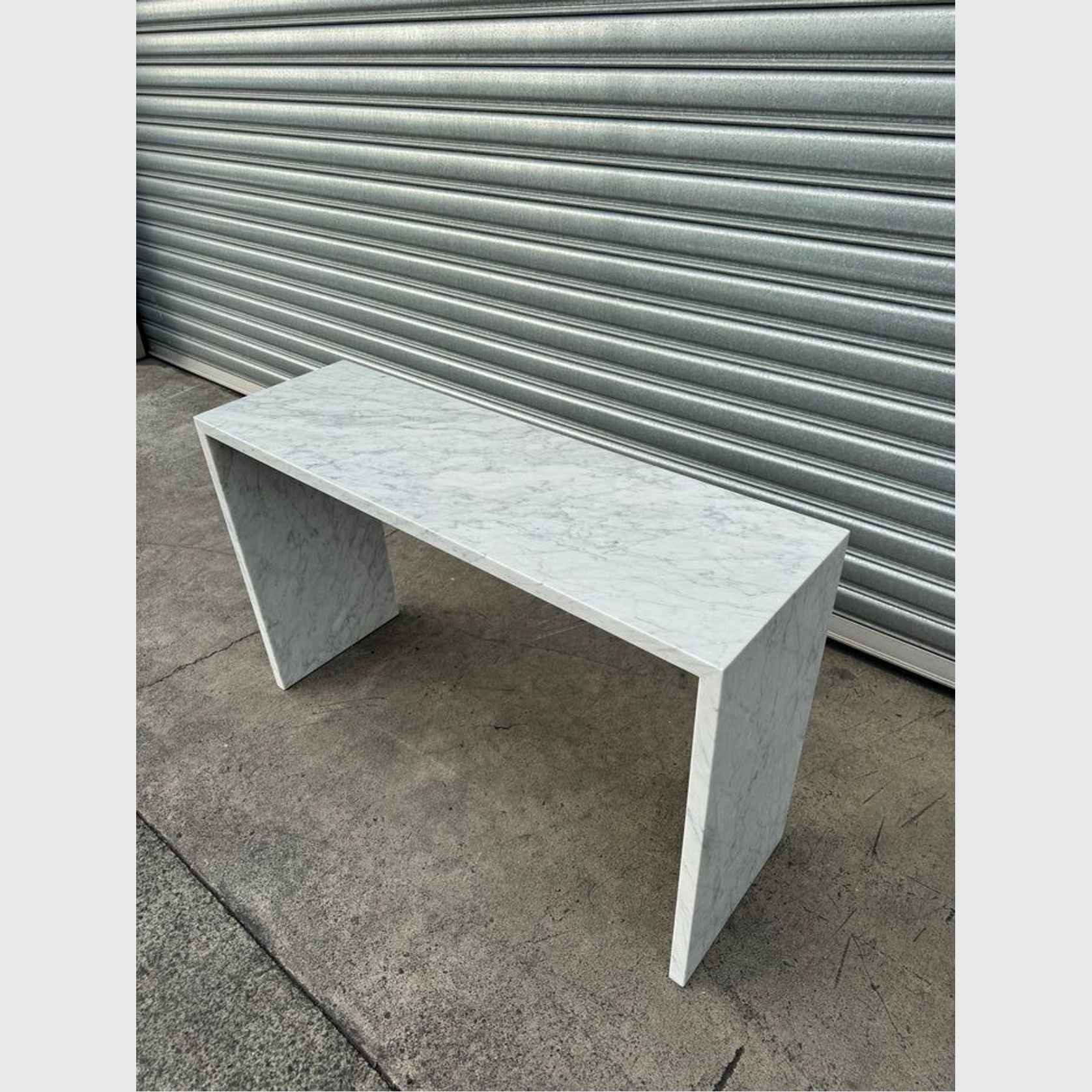 Waterfall Hallway Console - Carrara Marble | Natural Stone Co. gallery detail image