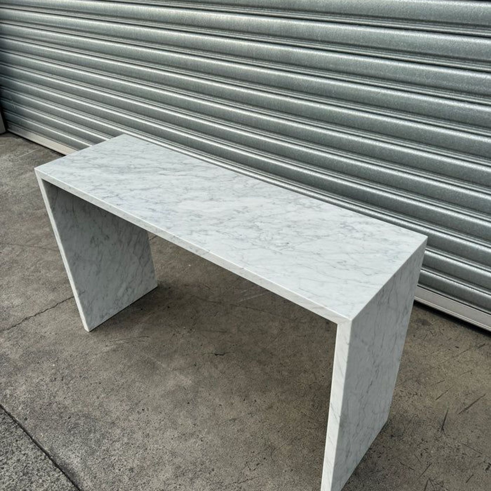 Waterfall Hallway Console - Carrara Marble | Natural Stone Co. gallery detail image