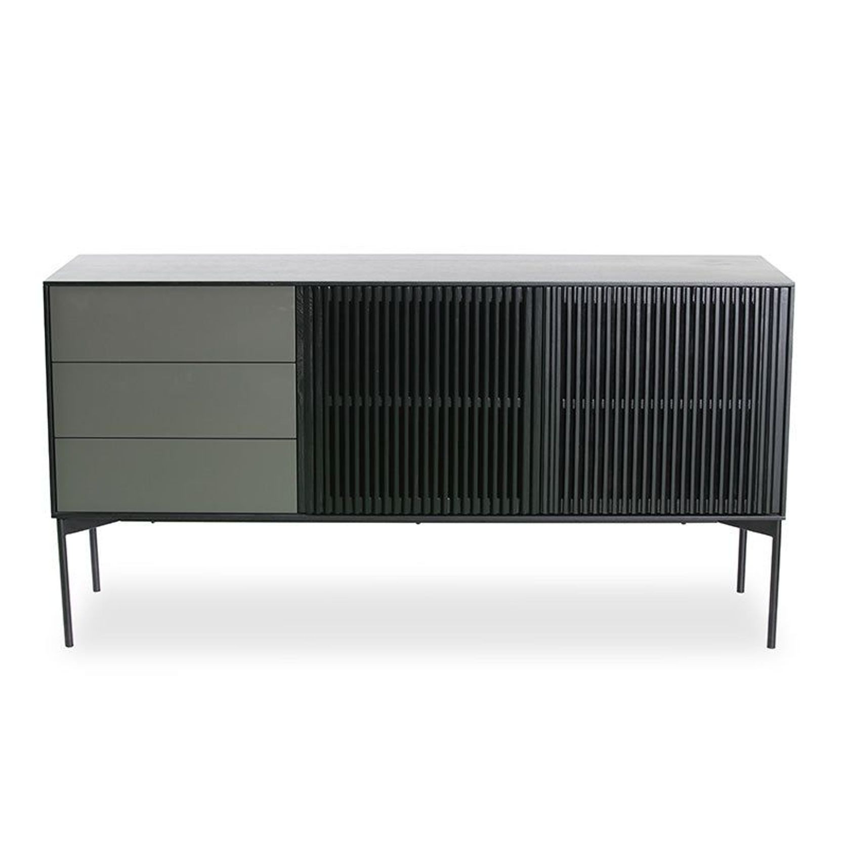 SEGAN Sideboard Buffet 160cm - Black & Grey gallery detail image