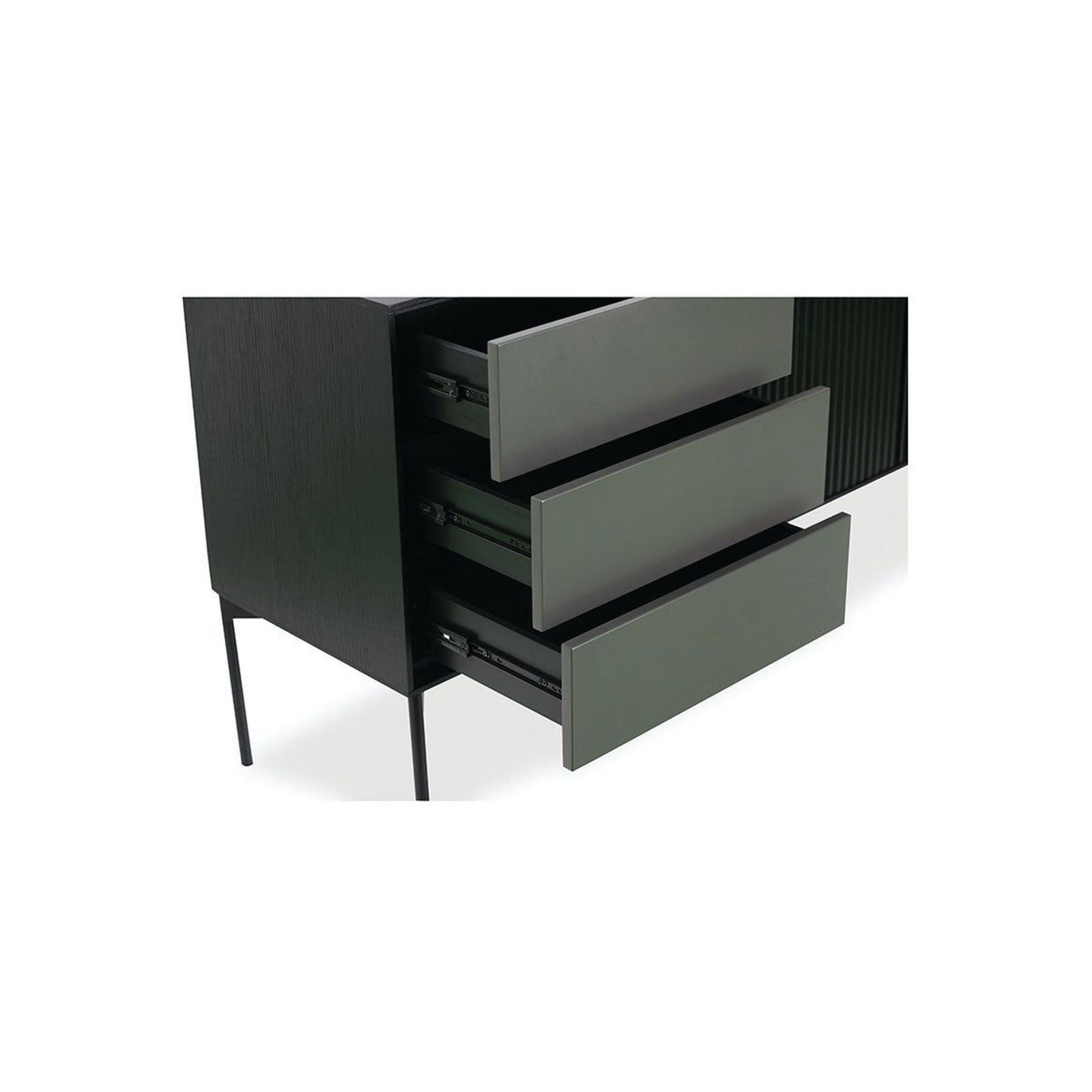 SEGAN Sideboard Buffet 160cm - Black & Grey gallery detail image