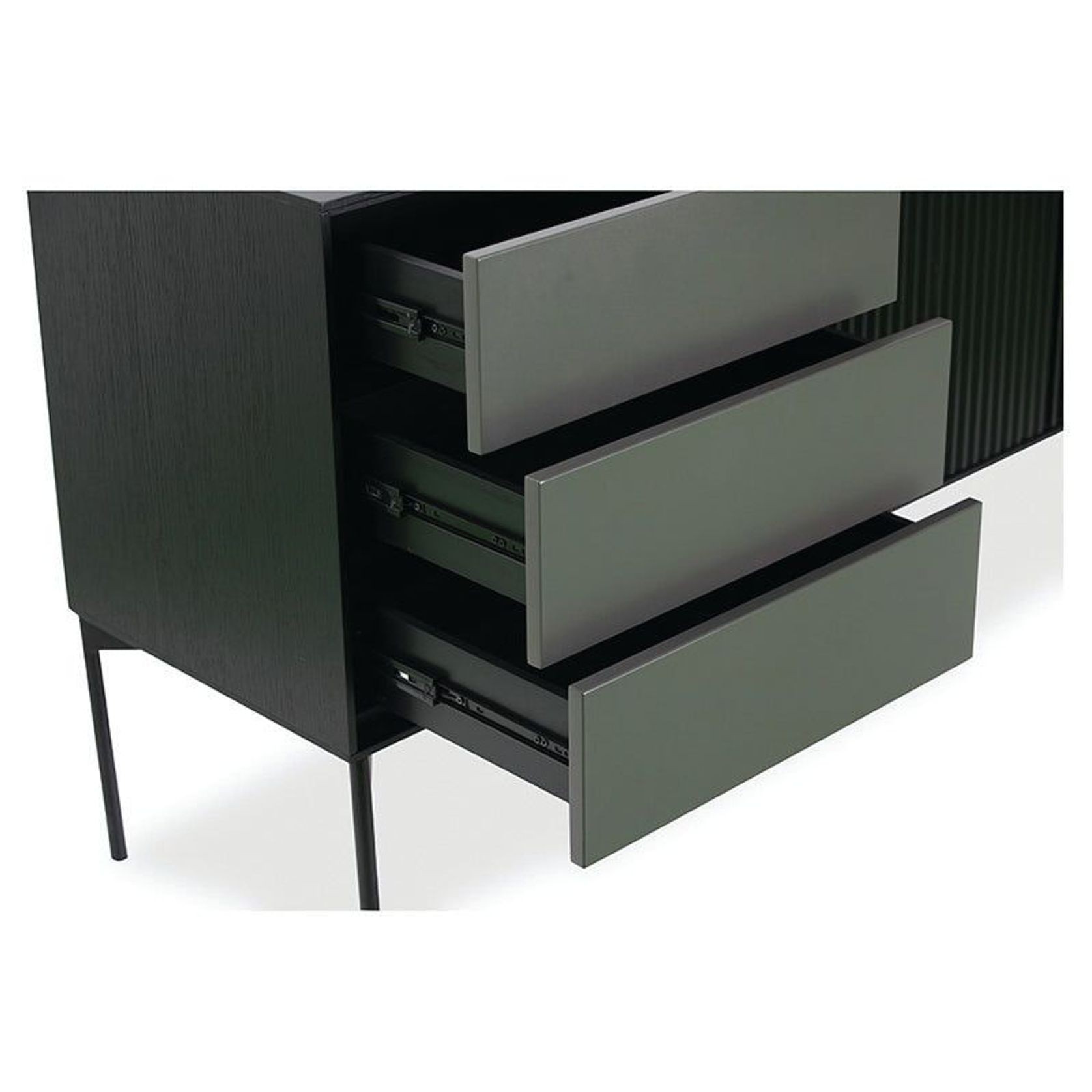 SEGAN Sideboard Buffet 160cm - Black & Grey gallery detail image