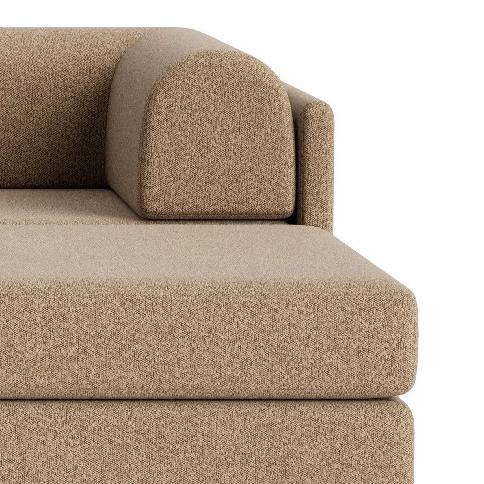 Addy 3 Seater Chaise Sofa - Copenhagen Espresso gallery detail image