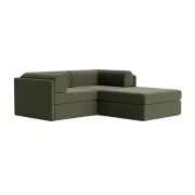 Addy 3 Seater Chaise Sofa - Eden Leaf gallery detail image