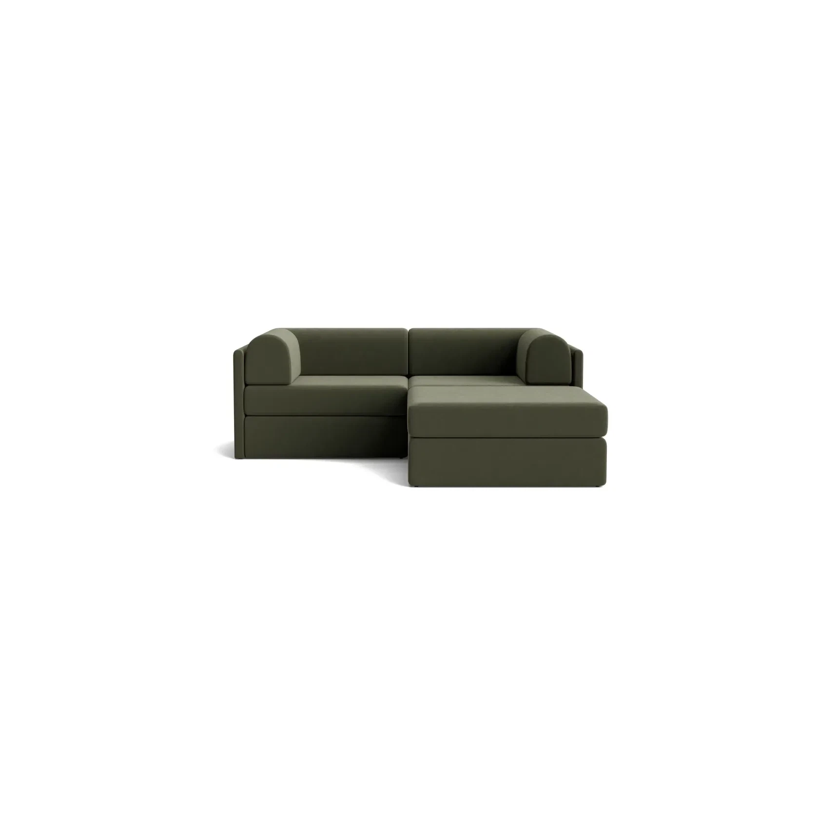 Addy 3 Seater Chaise Sofa - Eden Leaf gallery detail image