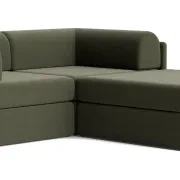 Addy 3 Seater Chaise Sofa - Eden Leaf gallery detail image