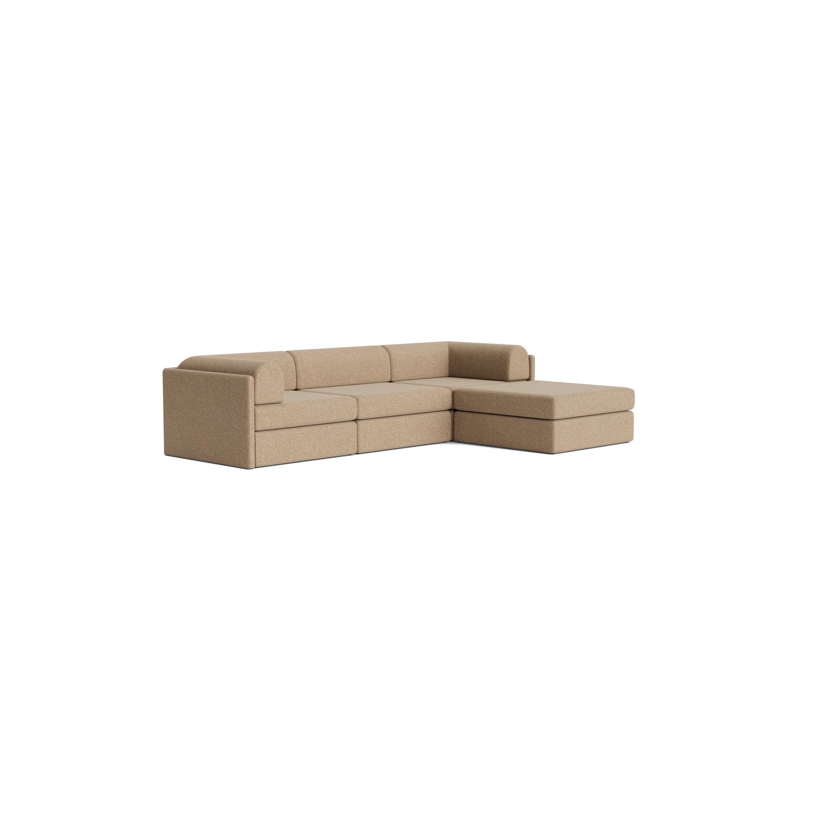 Addy 4 Seater Chaise Sofa - Copenhagen Espresso gallery detail image