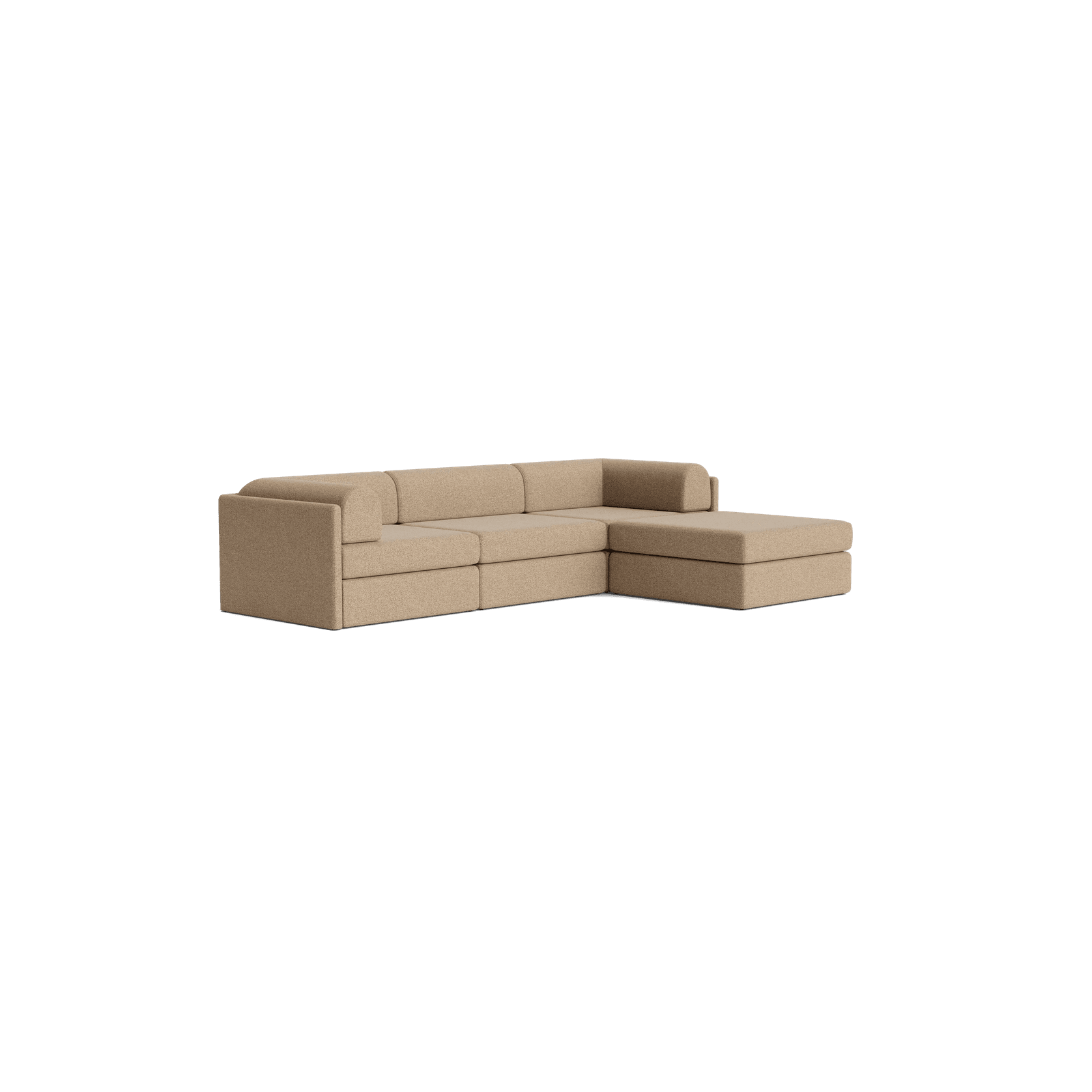 Addy 4 Seater Chaise Sofa - Copenhagen Espresso gallery detail image