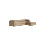 Addy 4 Seater Chaise Sofa - Copenhagen Espresso gallery detail image