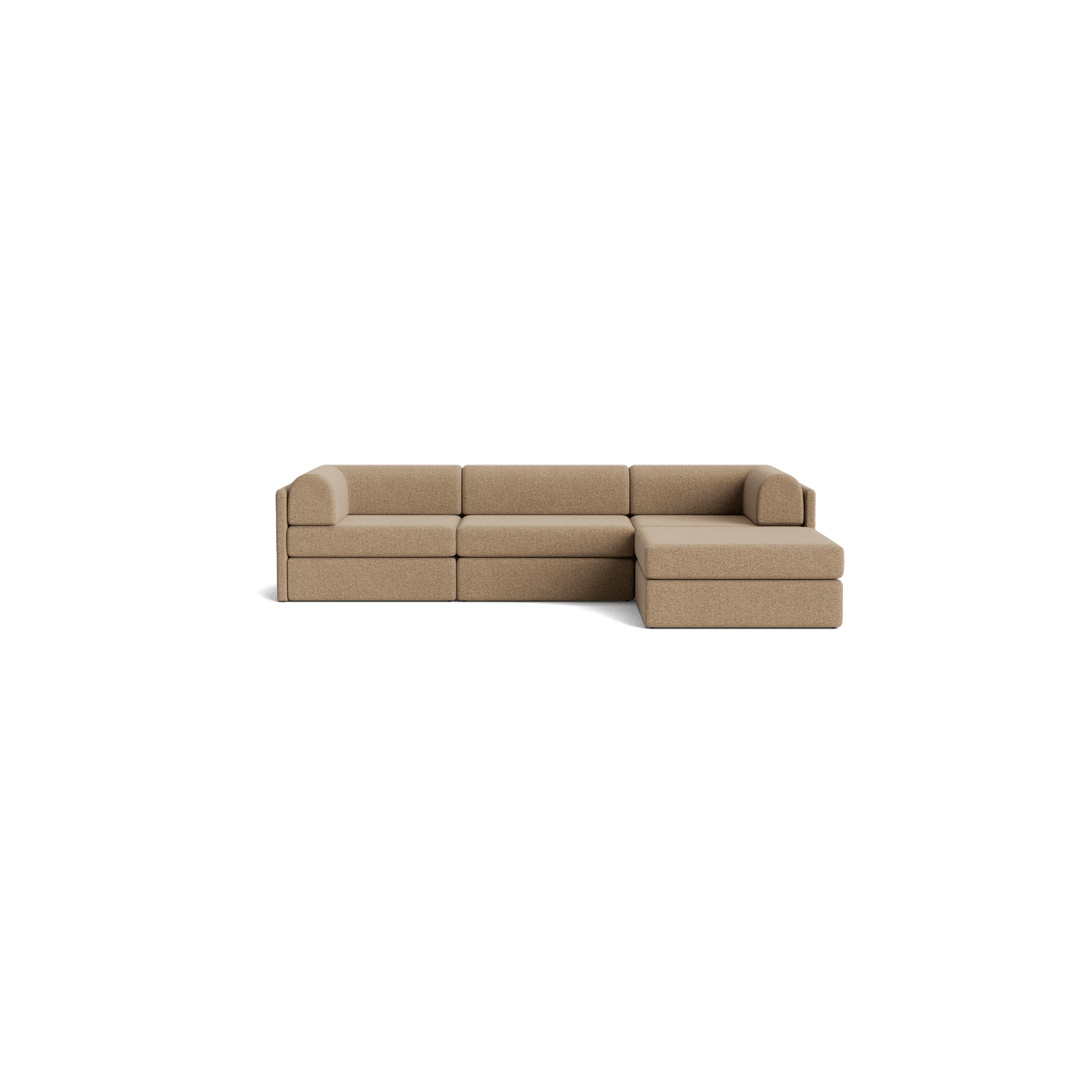 Addy 4 Seater Chaise Sofa - Copenhagen Espresso gallery detail image