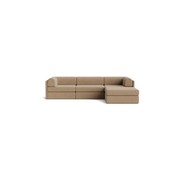 Addy 4 Seater Chaise Sofa - Copenhagen Espresso gallery detail image
