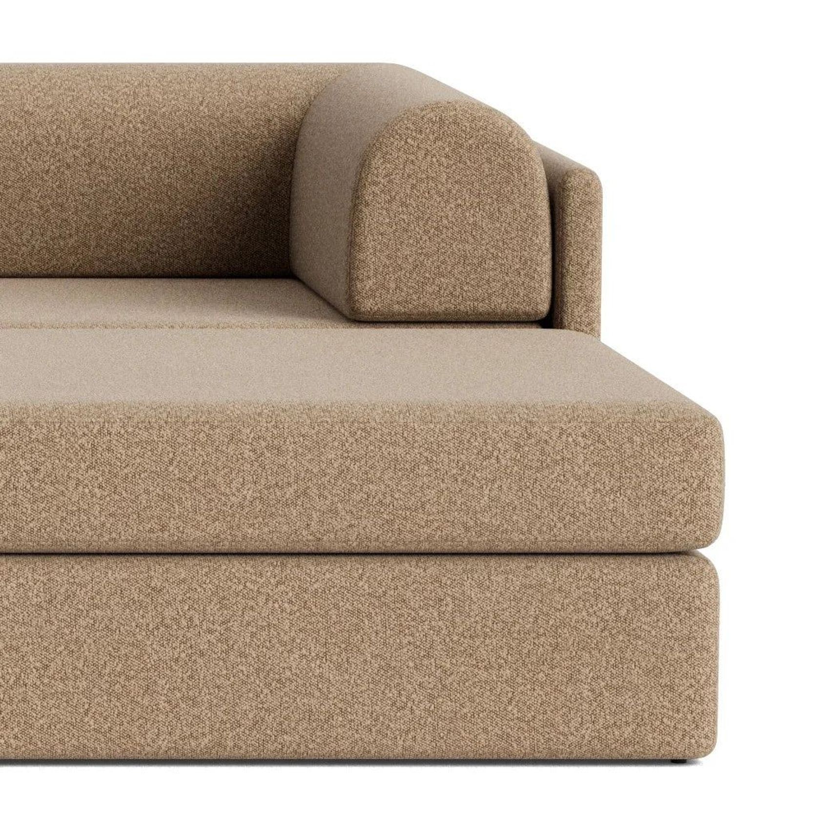 Addy 4 Seater Chaise Sofa - Copenhagen Espresso gallery detail image
