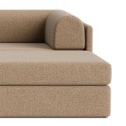 Addy 4 Seater Chaise Sofa - Copenhagen Espresso gallery detail image