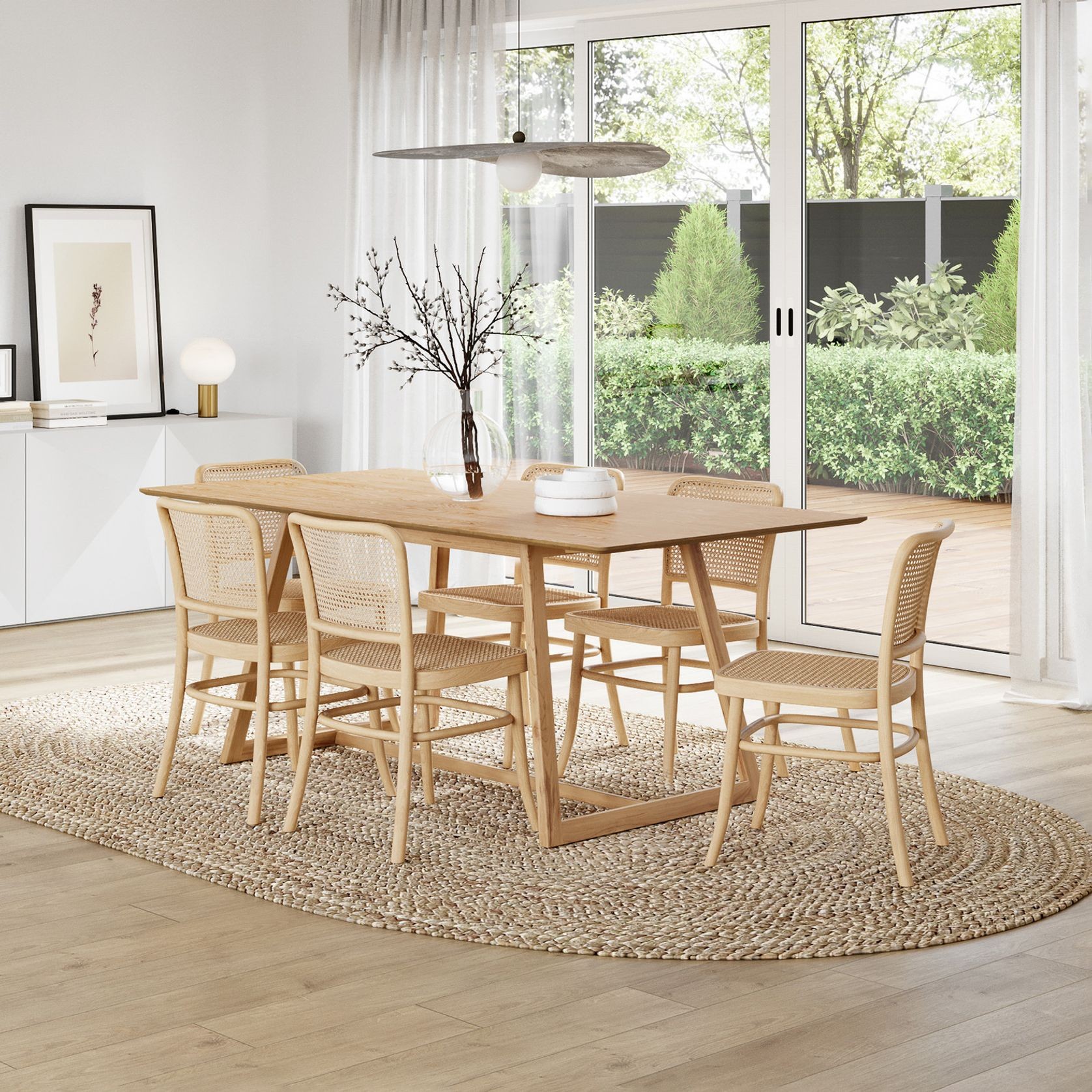 Manhattan Dining Table | Natural Oak gallery detail image