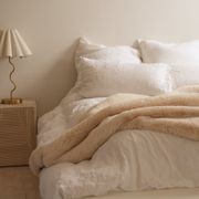 Vegan Fur Throw - Big Bear - Cream gallery detail image