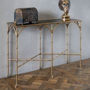Gilded Iron Faux Bamboo Console gallery detail image