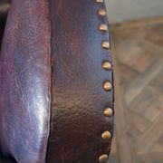Vintage French Leather Club Chairs (Pair) gallery detail image