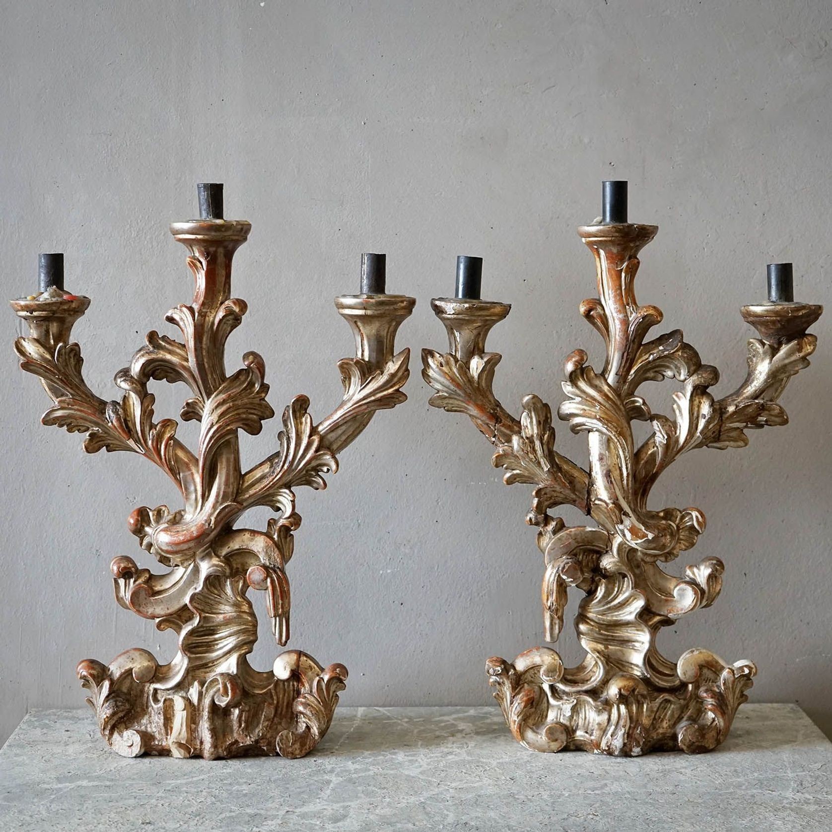 Italian Rococo Candlesticks (Pair) gallery detail image