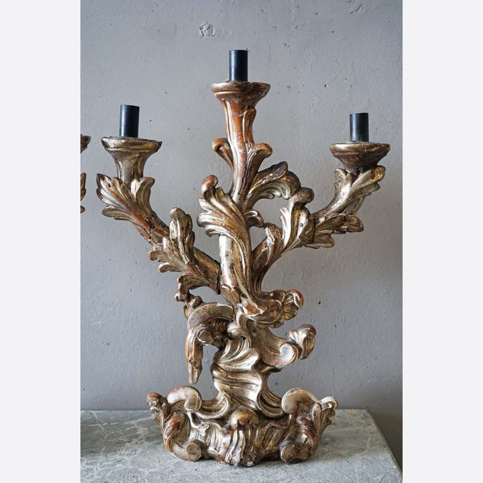 Italian Rococo Candlesticks (Pair) gallery detail image