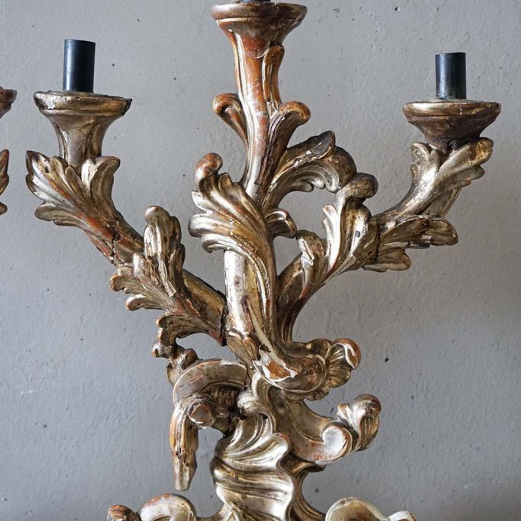 Italian Rococo Candlesticks (Pair) gallery detail image