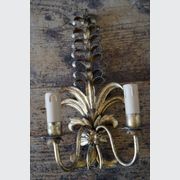 French Vintage Gilded Wall Sconces (Pair) gallery detail image